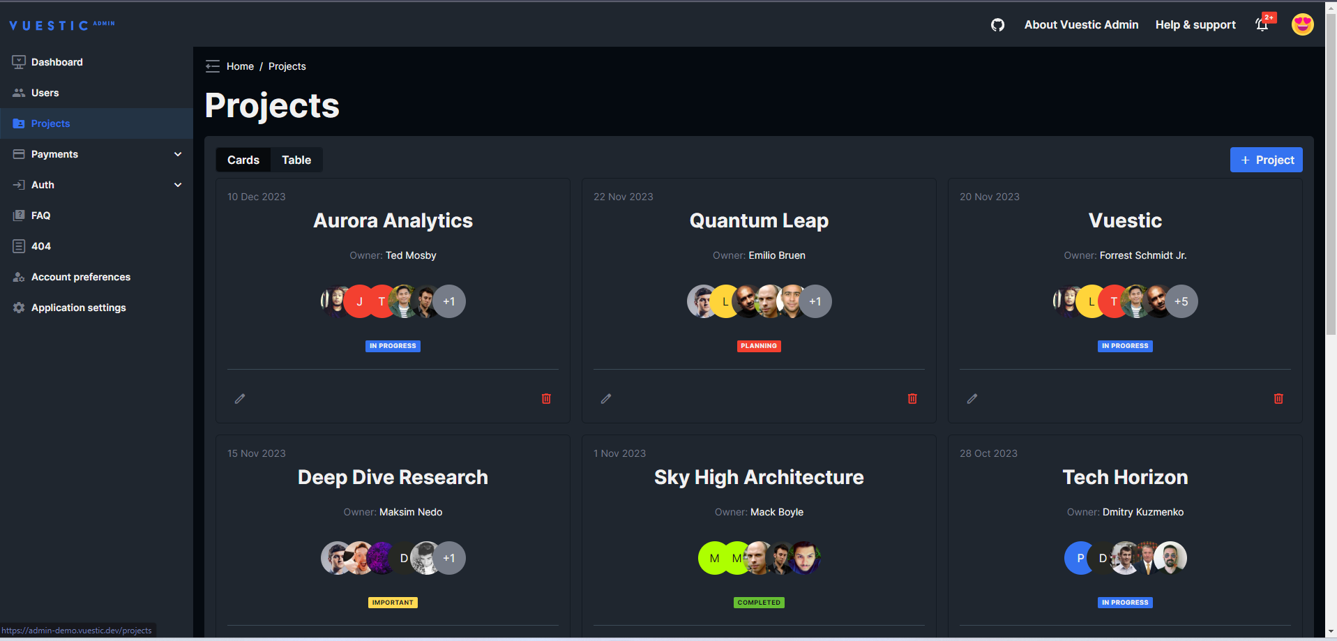 Template Vue 3 Dashboard Admin Dùng Để Quản Lý Key Đẹp