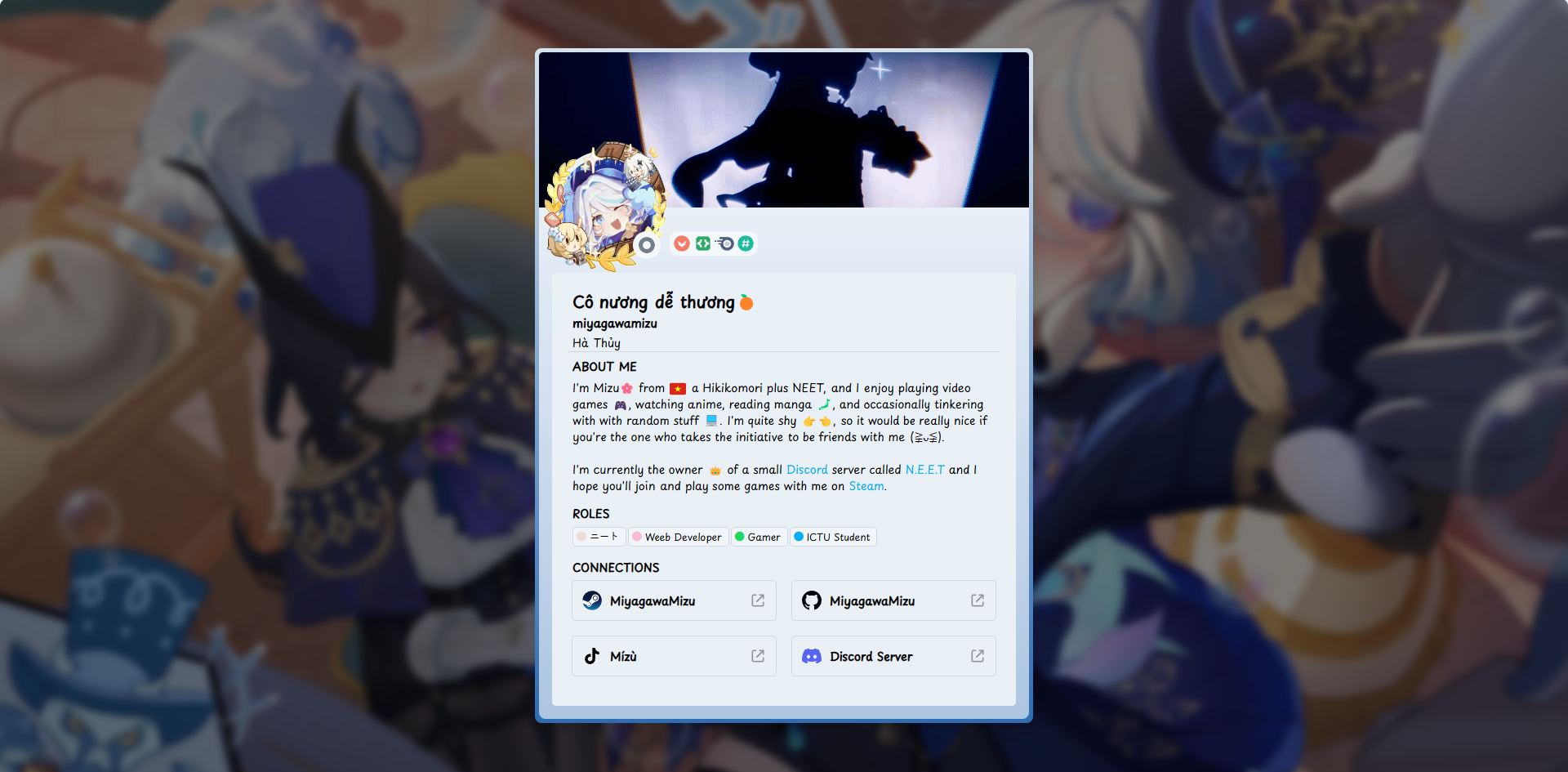  Code Discord Profile Card  - WusTeam