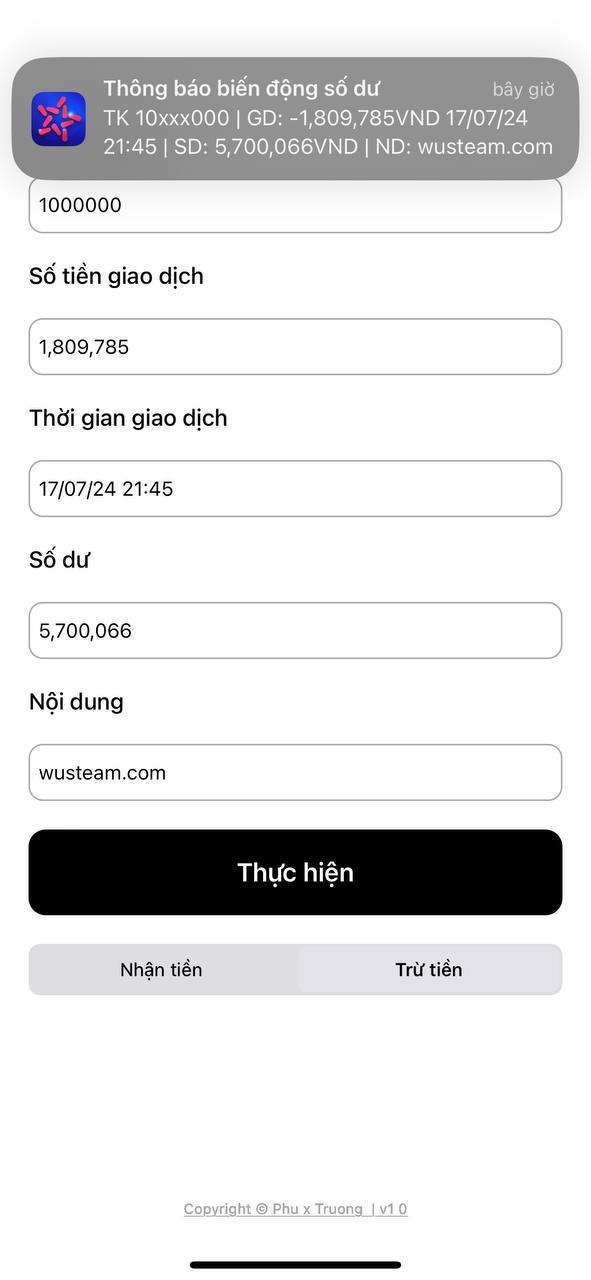 SHARE APP BIẾN ĐỘNG SỐ DƯ [ MB BANK ] MIỄN PHÍ