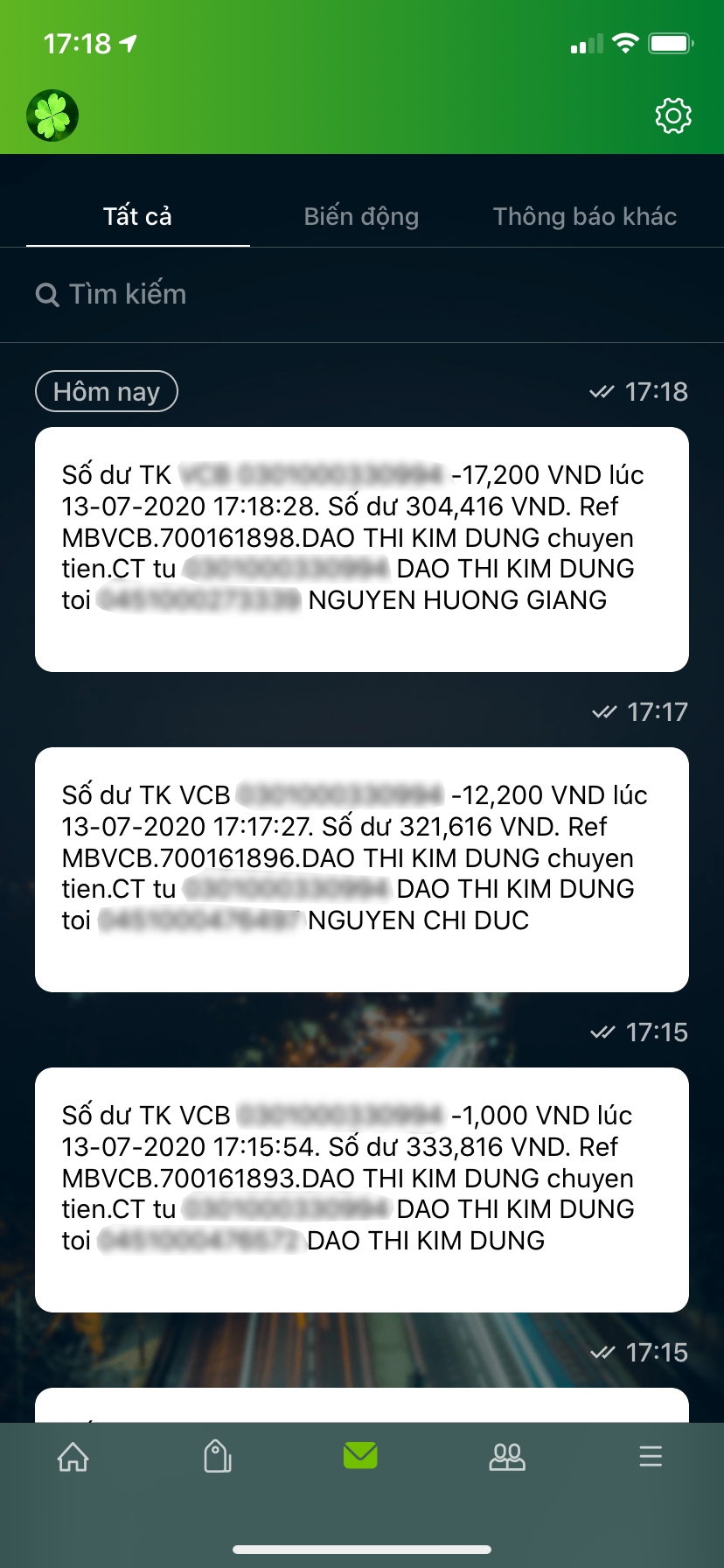 APK VIETCOMBANK FAKE BIẾN ĐỘNG SỐ DƯ TRÊN ANDROID